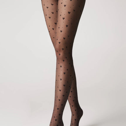 Conte Feeling 20 Den - Fantasy Women's Tights with hearts and dots (23S-68SP)