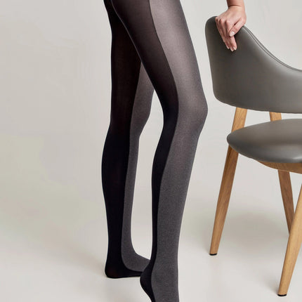 Conte Duet 60 Den - Fantasy Opaque Women's Tights with two-tone pattern (8S-162SP)