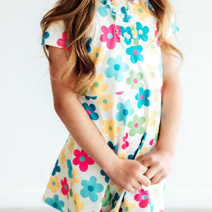 Groovy Blooms S/S Polo Dress