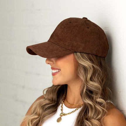 Corduroy Boyfriend Ball Cap