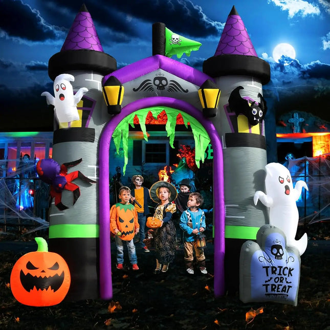 Halloween Inflatables, Outdoor Yard Decorations, Spooky Light-Up Blow Ups Inflatable Halloween Outside Decor, Archway Inflatable - Dashing Nova