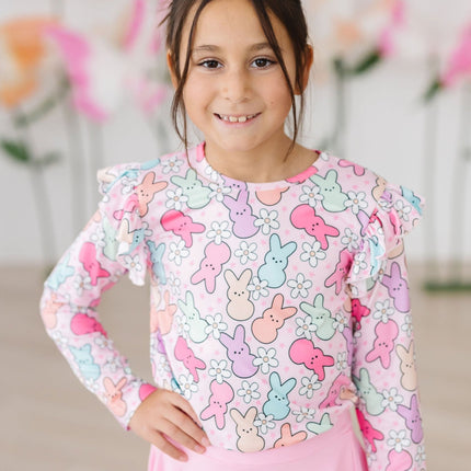 Hangin with My Peeps L/S Ruffle Tee