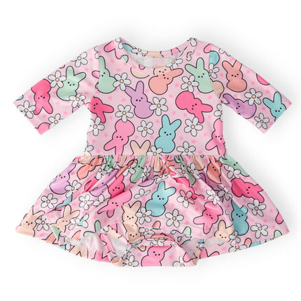 Hangin with My Peeps 3/4 Sleeve Twirl Bodysuit