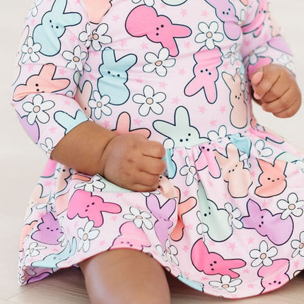 Hangin with My Peeps 3/4 Sleeve Twirl Bodysuit
