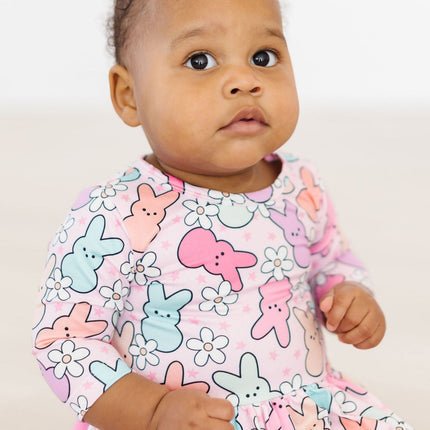 Hangin with My Peeps 3/4 Sleeve Twirl Bodysuit
