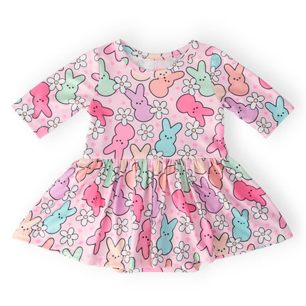 Hangin with My Peeps 3/4 Sleeve Twirl Bodysuit