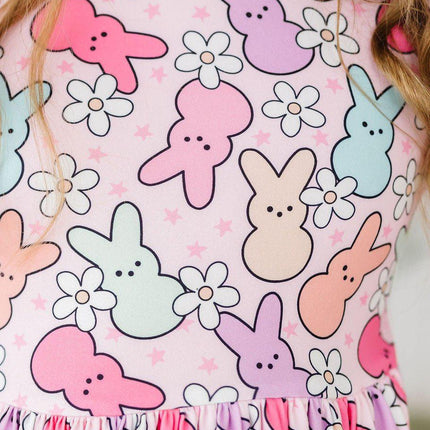 Hangin with my Peeps 3/4 Sleeve Pocket Twirl Dress