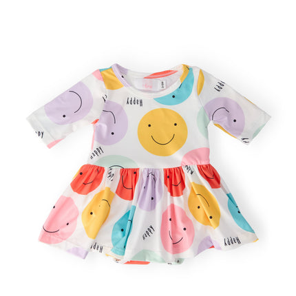 Happy Days 3/4 Sleeve Twirl Bodysuit