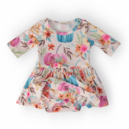 Harvest Blooms 3/4 Sleeve Twirl Bodysuit