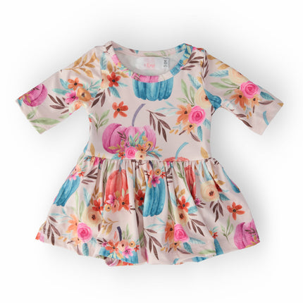 Harvest Blooms 3/4 Sleeve Twirl Bodysuit