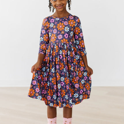 Haunted Garden 3/4 Sleeve Pocket Twirl Dress