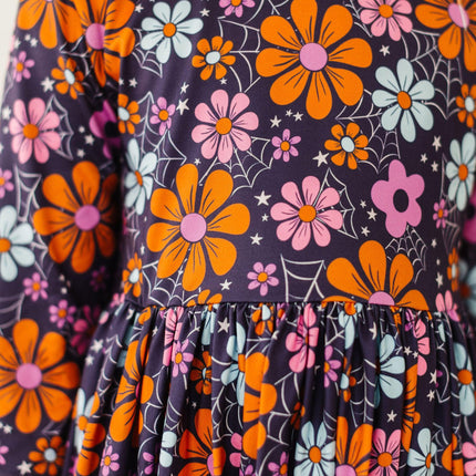 Haunted Garden 3/4 Sleeve Pocket Twirl Dress