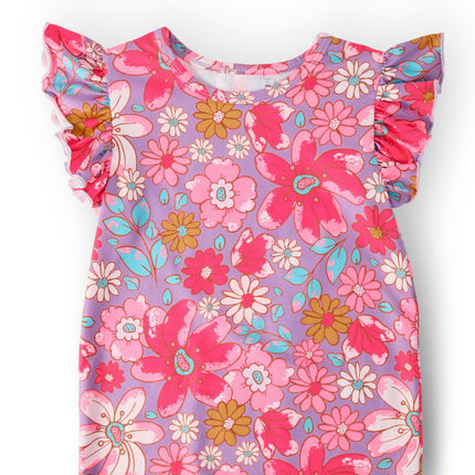 SALE Hawaiian Floral S/S Ruffle Tee