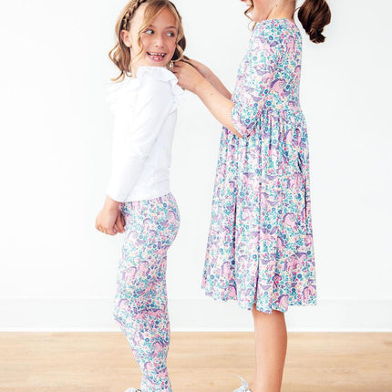 Head in the Clouds 3/4 Sleeve Pocket Twirl Dress