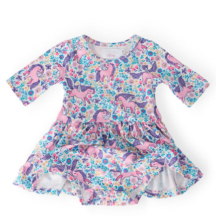 Head in the Clouds 3/4 Sleeve Twirl Bodysuit