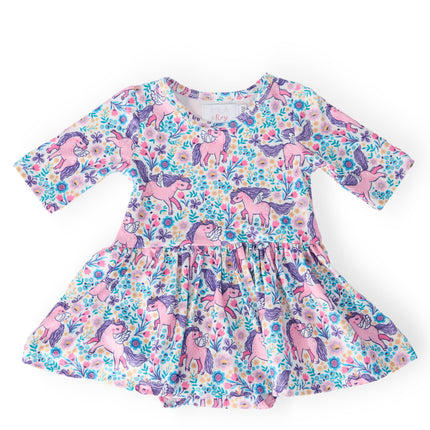 Head in the Clouds 3/4 Sleeve Twirl Bodysuit