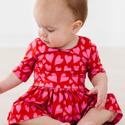 Hearts & Hugs 3/4 Sleeve Twirl Bodysuit