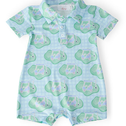 He's On The Green Polo Shorty One-Piece