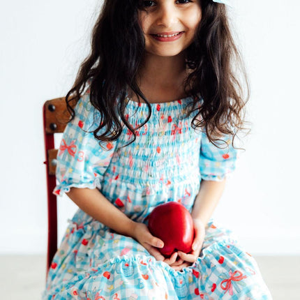 Honor Roll Smocked Ruffle Dress