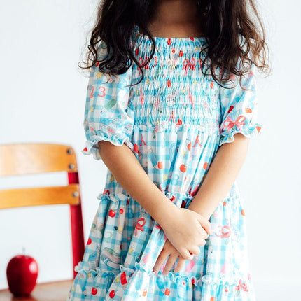Honor Roll Smocked Ruffle Dress