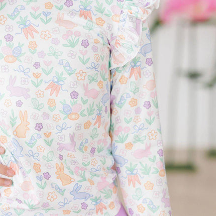 Hoppy Easter L/S Ruffle Tee