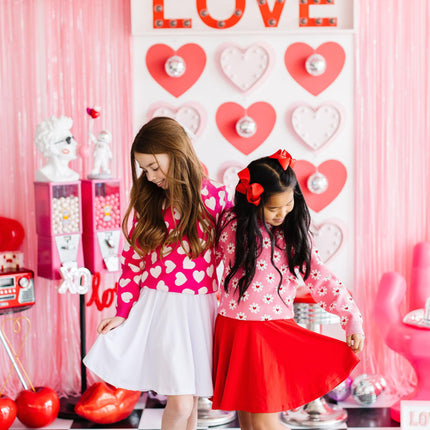 Hot Pink Hearts Sweater