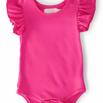 Hot Pink S/S Flutter Bodysuit
