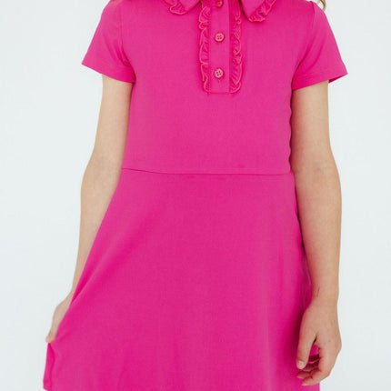 Hot Pink S/S Polo Dress