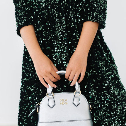 Hunter Green Velvet Sequin Dress