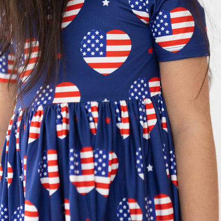 SALE I Heart the USA S/S Pocket Twirl Dress