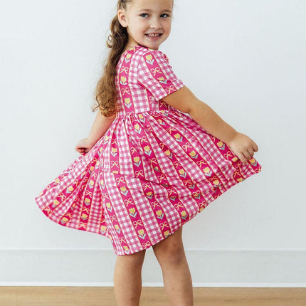 I Love You Tulip Much S/S Pocket Twirl Dress