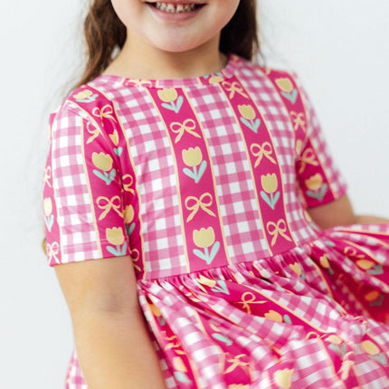 I Love You Tulip Much S/S Pocket Twirl Dress