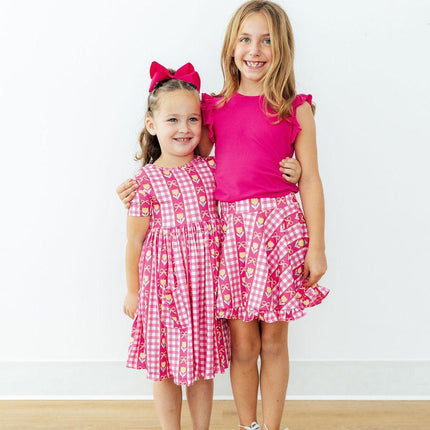 I Love You Tulip Much S/S Pocket Twirl Dress