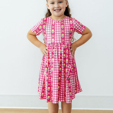 I Love You Tulip Much S/S Pocket Twirl Dress