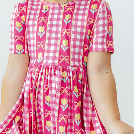 I Love You Tulip Much S/S Pocket Twirl Dress