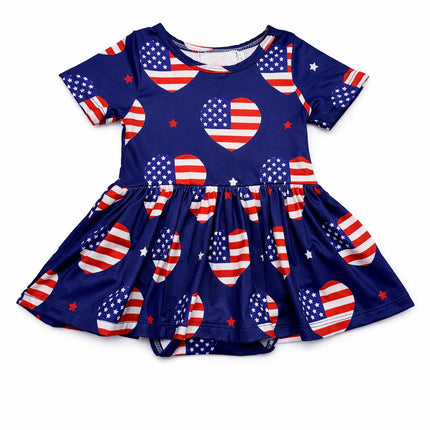 SALE I Heart the USA S/S Twirl Bodysuit