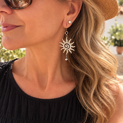 HAMMERED SUN EARRINGS