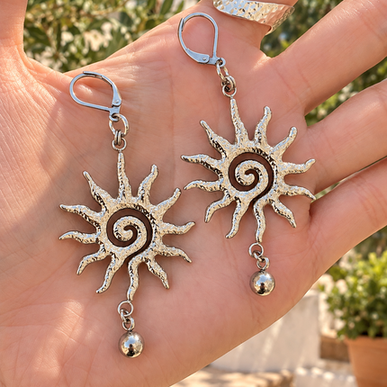 HAMMERED SUN EARRINGS