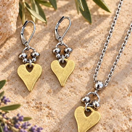 RUSTIC HEART EARRINGS
