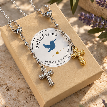 CROSS LARIAT NECKLACE