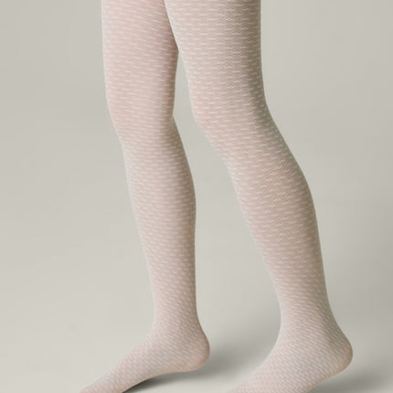 Conte Julia 30 Den - Fantasy Tights for Girls with Lace Geometric Pattern - 4yr. 6yr. 8yr. 10yr. 12yr. (24S-167SP)