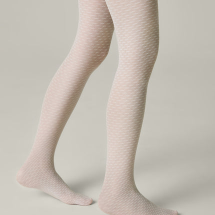 Conte Julia 30 Den - Fantasy Tights for Girls with Lace Geometric Pattern - 4yr. 6yr. 8yr. 10yr. 12yr. (24S-167SP)