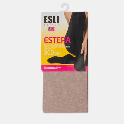 Conte/Esli Estera 300 Den - 74% Cotton Warm Opaque Women's Tights (14С-65СПЕ)