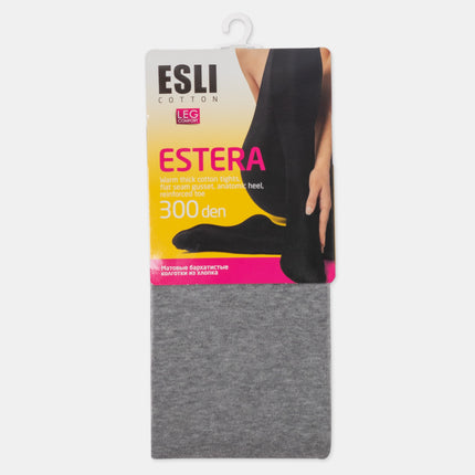 Conte/Esli Estera 300 Den - 74% Cotton Warm Opaque Women's Tights (14С-65СПЕ)