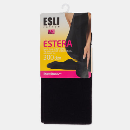 Conte/Esli Estera 300 Den - 74% Cotton Warm Opaque Women's Tights (14С-65СПЕ)