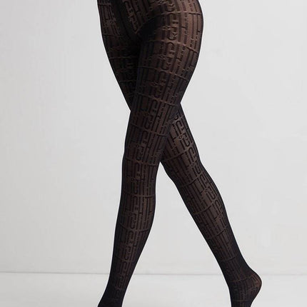 Conte Art 40 Den - Fantasy Women's Tights with a letter pattern (21S-95SP)