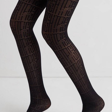Conte Art 40 Den - Fantasy Women's Tights with a letter pattern (21S-95SP)