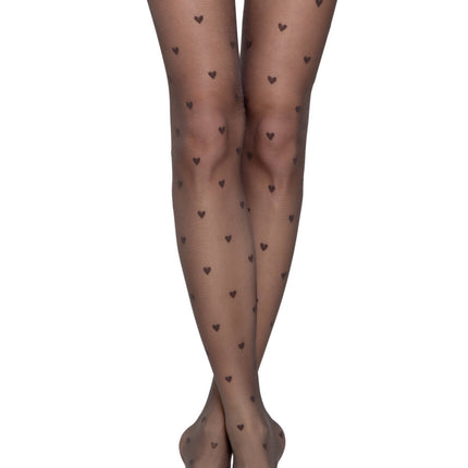 Conte Bonheur 20 Den - Fantasy Women's Tights with a "heart" pattern (19S-109SP)