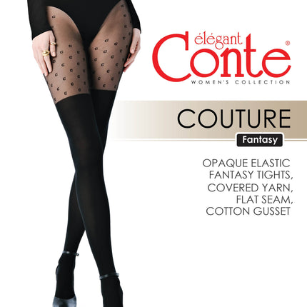 Conte Couture 30/50 Den - Fantasy Opaque Women's Tights with Imitation Golfs (23S-143SP)