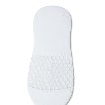 Conte Esli #IS007 - 1 pair Cotton Invisible Women's Footlets (with sheer mesh insert)